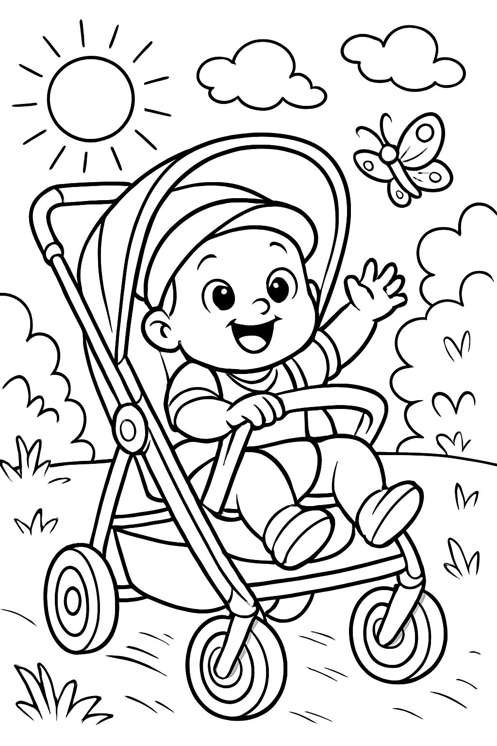 bebé en un carrito