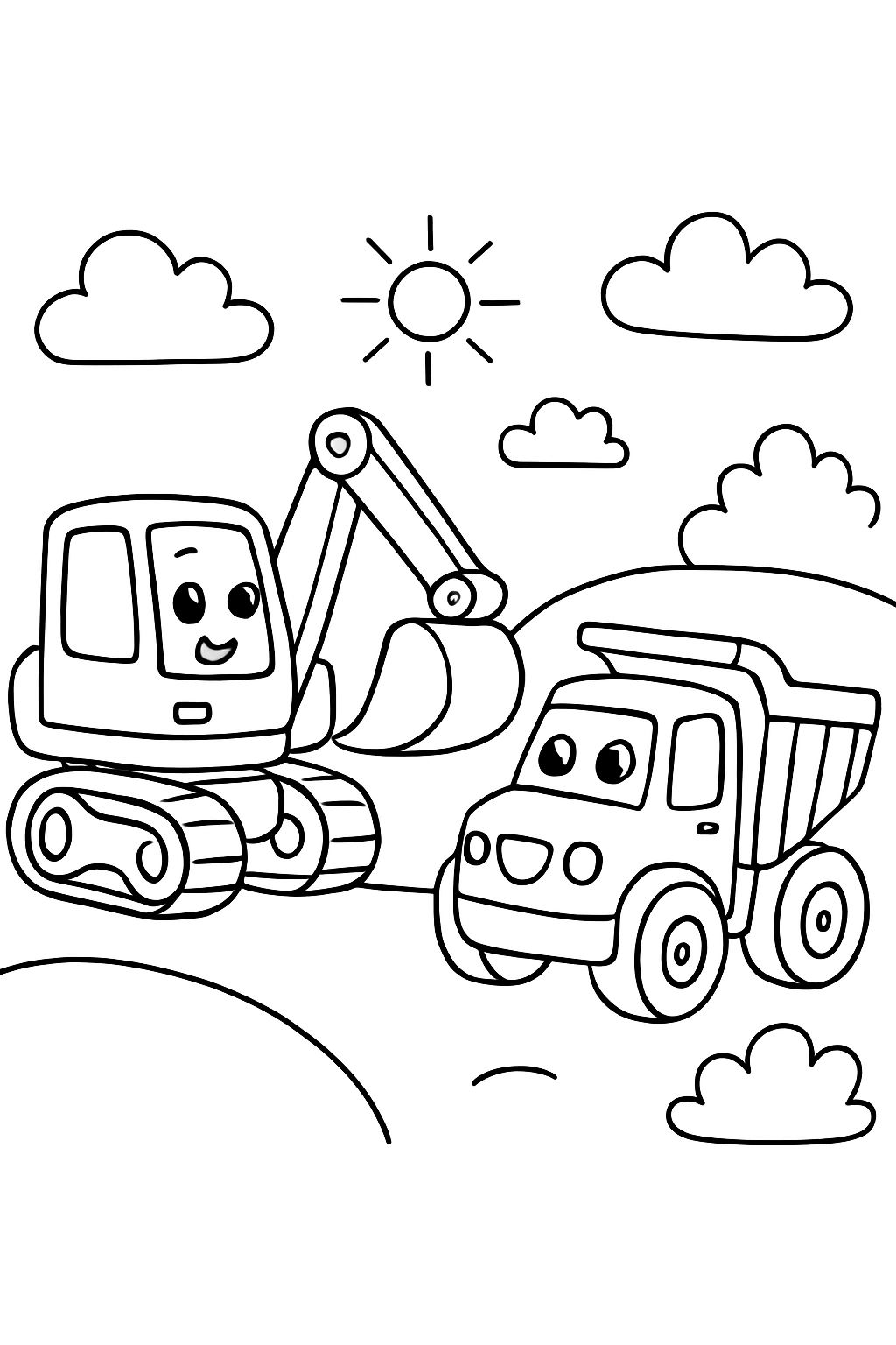 Excavator and Dumper