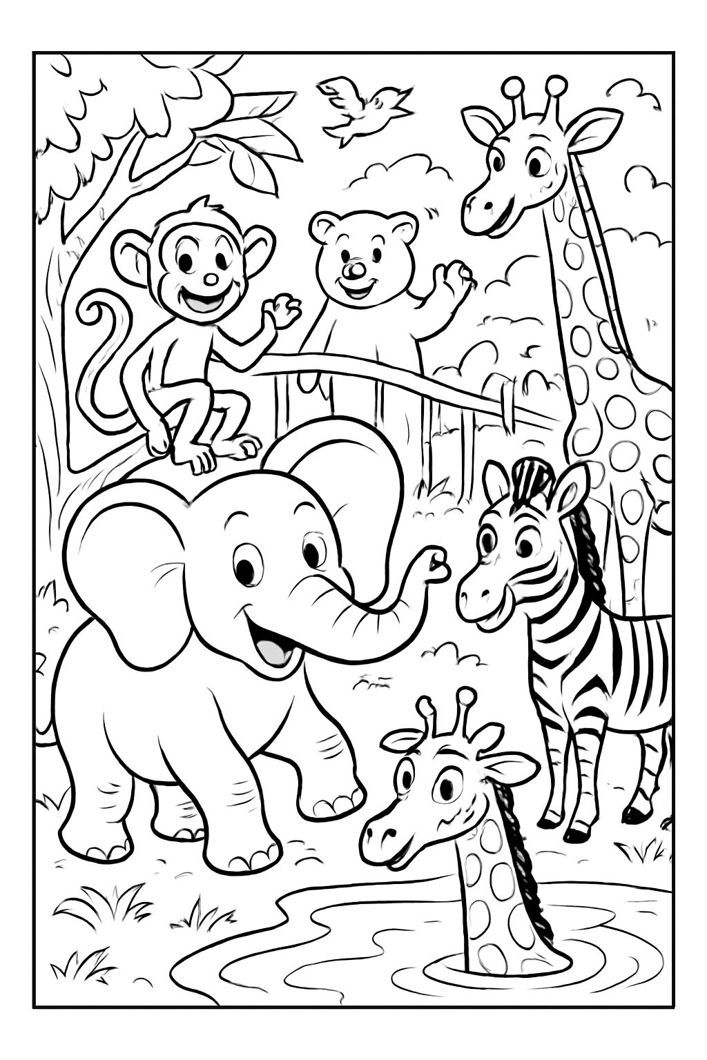 A zoo with many animals