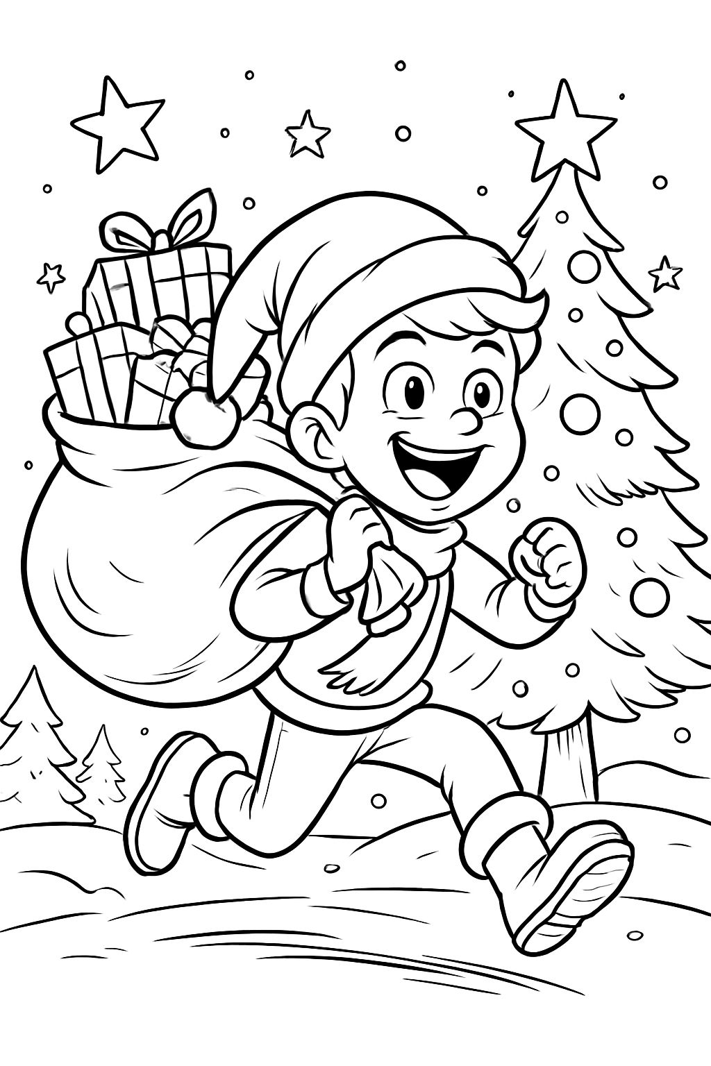 uma folha de colorir de Natal com um nome uma folha de colorir de Natal com um nome