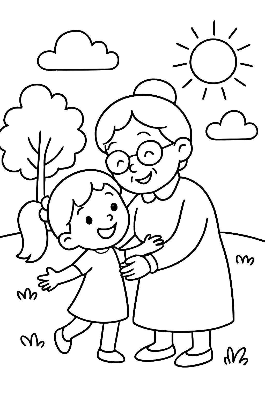 Mamie avec petite-fille Mamie avec petite-fille