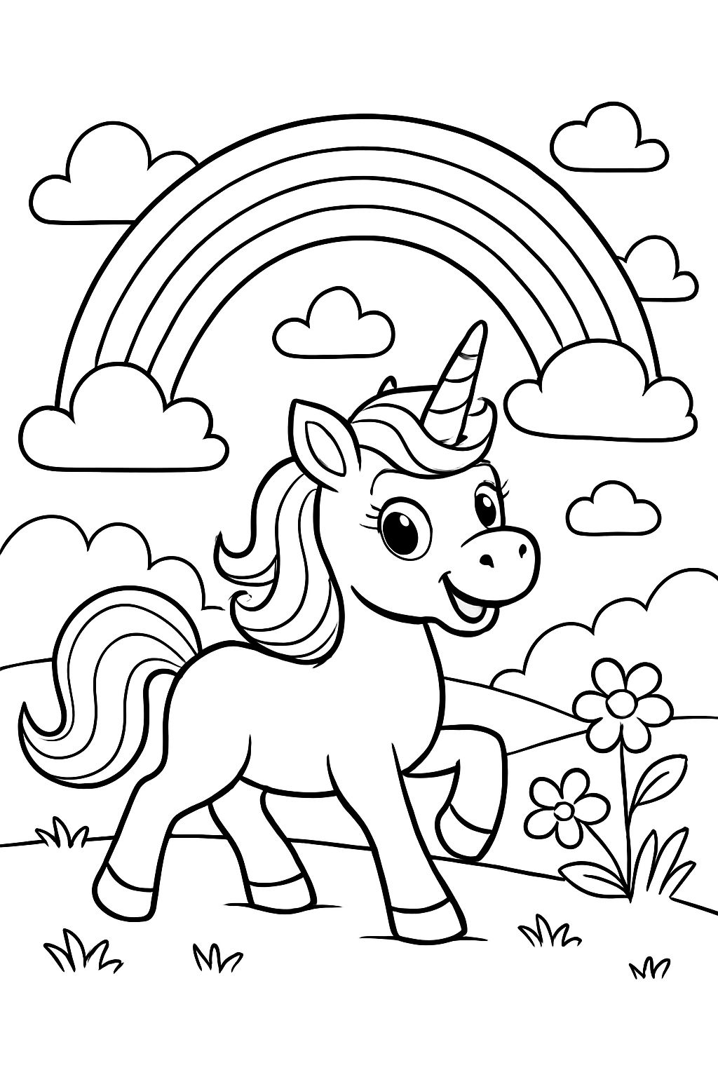 Licorne avec Arc-en-ciel Licorne avec Arc-en-ciel