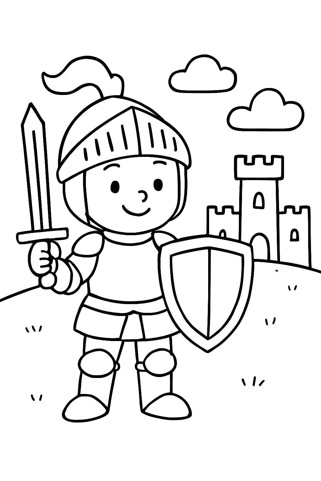 knight with his armor