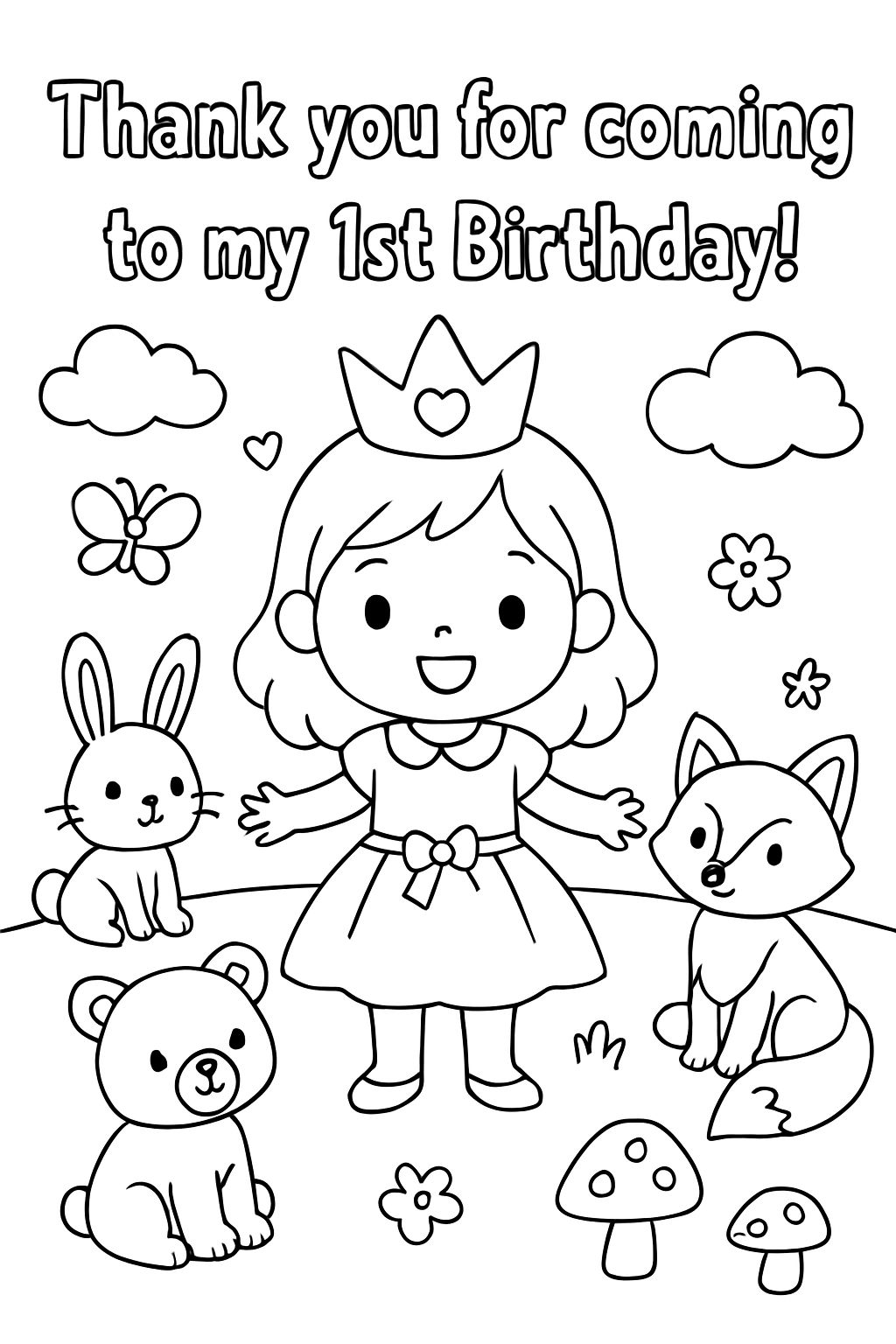 Thank you for coming to my 1st Birthday!