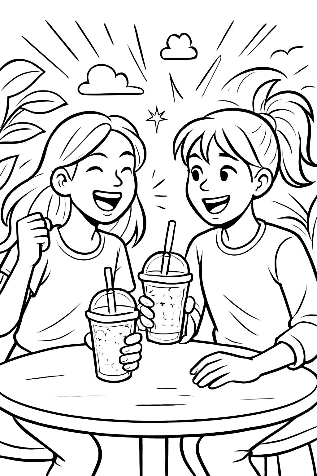 2 best friends enjoying matcha 2 best friends enjoying matcha