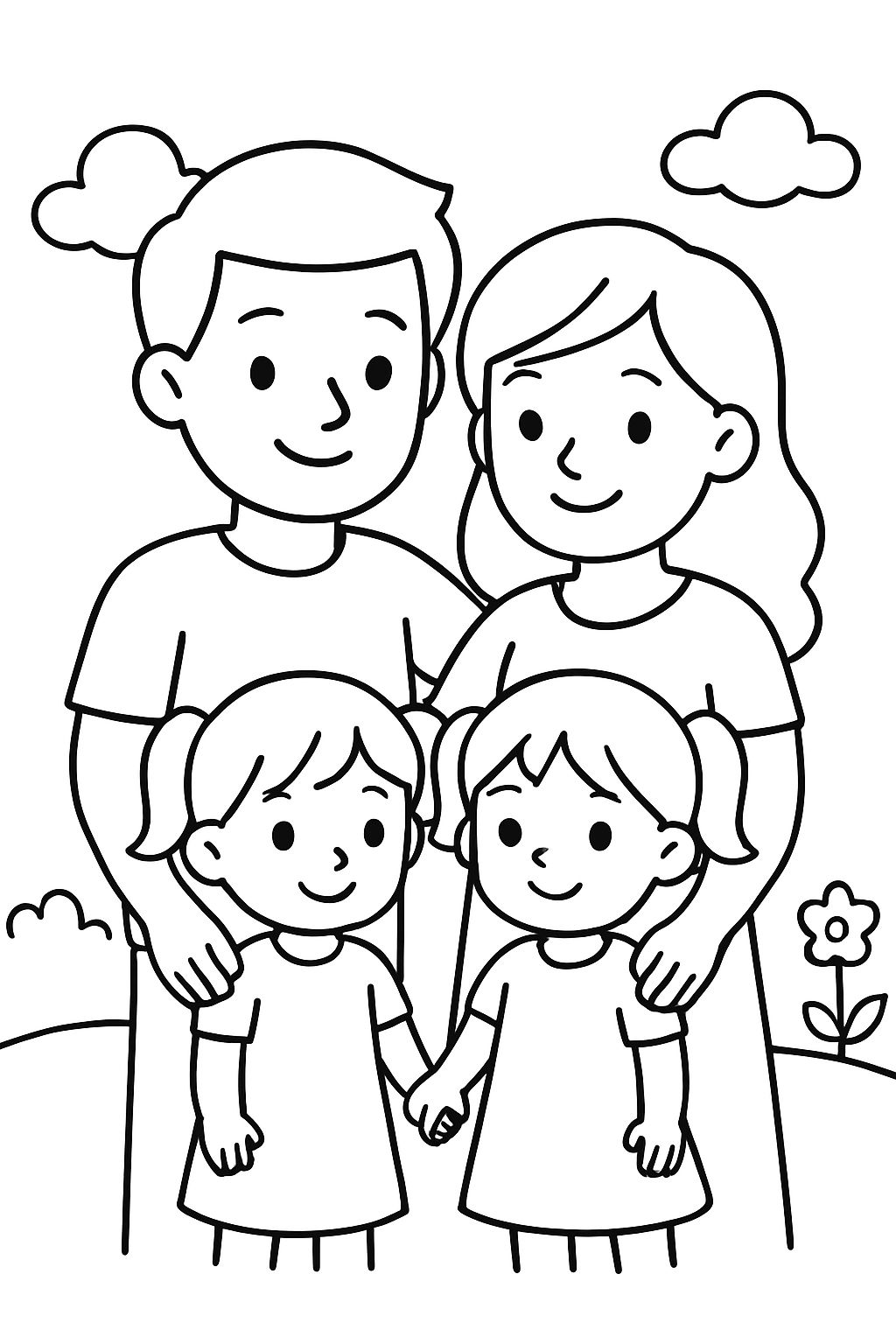 Jumelles avec leurs Parents